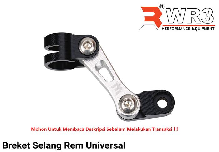 Gambar Breket Bracket / Klem Selang Rem Depan WR3 Universal Ninja 250 Fi 150RR R25 CBR 250RR Nmax Xmax Aerox - Single S,Black dari WR3 undefined Tokopedia
