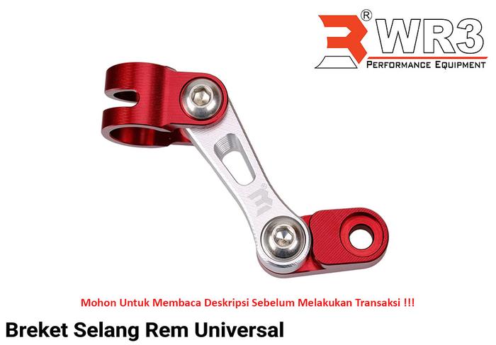 Gambar Breket Bracket / Klem Selang Rem Depan WR3 Universal Ninja 250 Fi 150RR R25 CBR 250RR Nmax Xmax Aerox - Single S.Red dari WR3 undefined Tokopedia