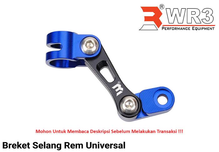 Gambar Breket Bracket / Klem Selang Rem Depan WR3 Universal Ninja 250 Fi 150RR R25 CBR 250RR Nmax Xmax Aerox - Single B.Blue dari WR3 undefined Tokopedia