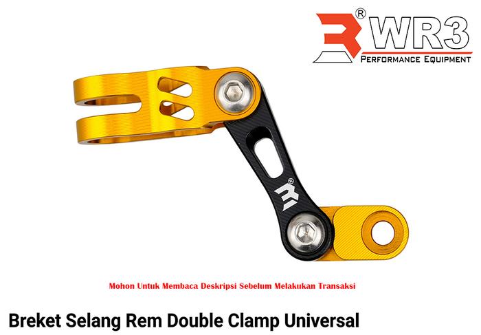 Gambar Breket Bracket / Klem Selang Rem Depan WR3 Universal Ninja 250 Fi 150RR R25 CBR 250RR Nmax Xmax Aerox - Double B.Gold dari WR3 undefined Tokopedia