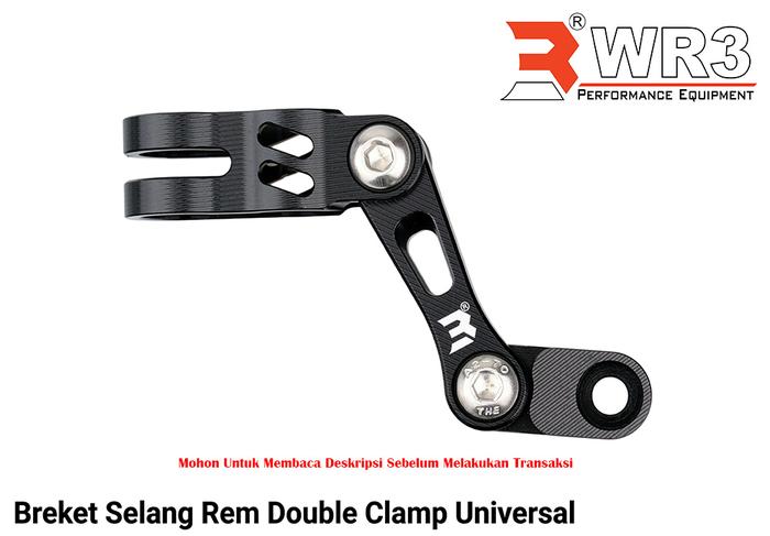 Gambar Breket Bracket / Klem Selang Rem Depan WR3 Universal Ninja 250 Fi 150RR R25 CBR 250RR Nmax Xmax Aerox - Double B.Black dari WR3 undefined Tokopedia