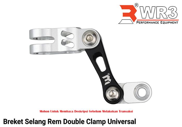 Gambar Breket Bracket / Klem Selang Rem Depan WR3 Universal Ninja 250 Fi 150RR R25 CBR 250RR Nmax Xmax Aerox - Double B.Silver dari WR3 undefined Tokopedia