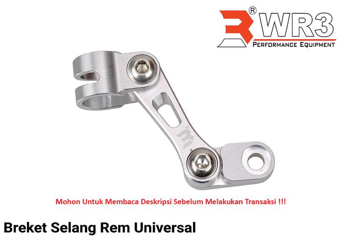 Gambar Breket Bracket / Klem Selang Rem Depan WR3 Universal Ninja 250 Fi 150RR R25 CBR 250RR Nmax Xmax Aerox - Single S.Silver dari WR3 undefined Tokopedia