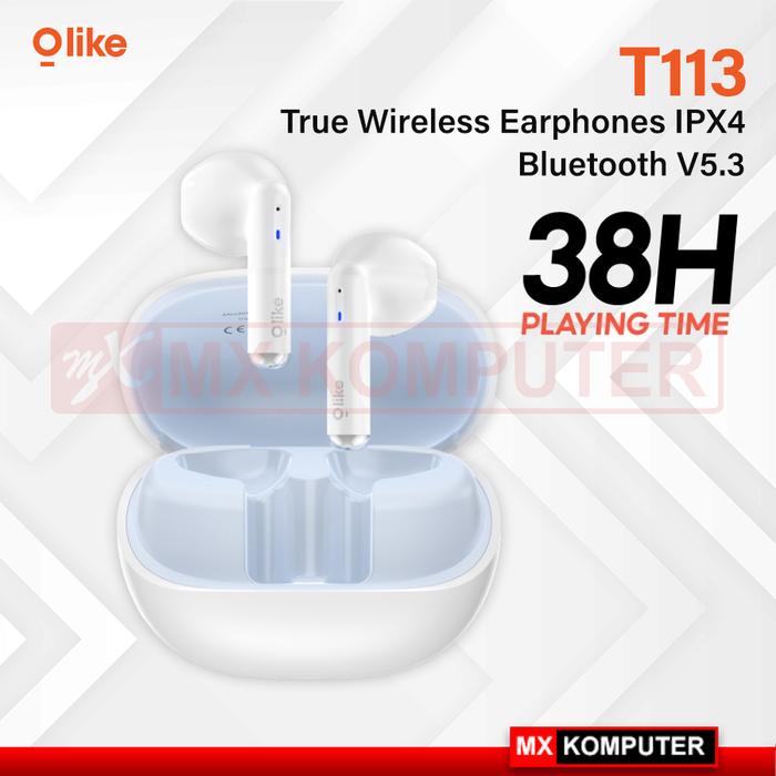 Gambar OLIKE TWS T113 | True Wireless Earphones IPX4 | Bluetooth 5.3 | Playing Time 38H - Putih dari MXKomputer_NEW undefined Tokopedia