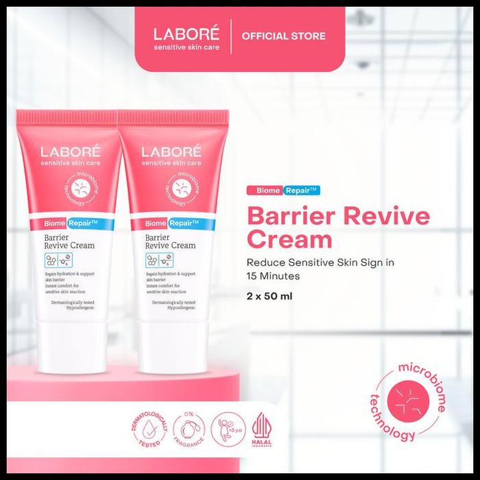 Gambar Promo [Twinpack] Labore Barrier Revive Cream 2Pcs - Paket Pelembab Wajah Untuk Kulit Sensitif (Non-Comedogenic & Non-Acnegenic) - Bundle dari Urmy Store undefined Tokopedia
