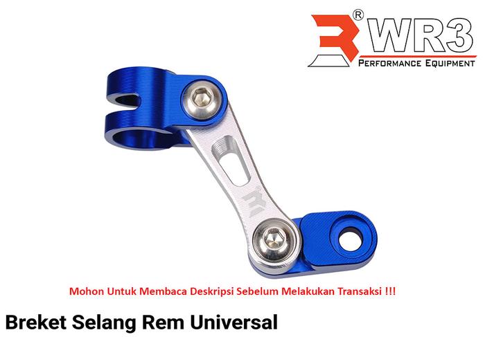 Gambar Breket Bracket / Klem Selang Rem Depan WR3 Universal Ninja 250 Fi 150RR R25 CBR 250RR Nmax Xmax Aerox - Single S.Blue dari WR3 undefined Tokopedia