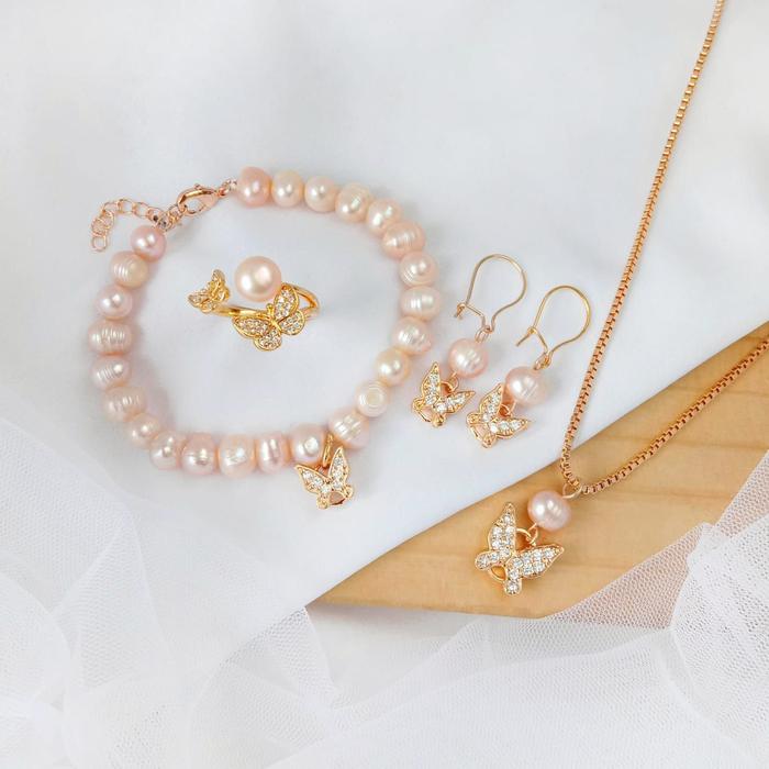 Gambar Set rodium lapis emas 18k mutiara air tawar asli dilengkapi box dan sertifikat(65) - Putih, 15cm dari athirapearl undefined 3 Tokopedia