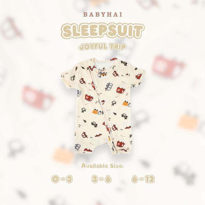 Gambar BABY HAI Short Sleeve Tencel - Sleepsuit Pendek - Cocok Untuk Bermain Dan Tidur Sibaby - Joyful Trip, 6-12 dari Babyhai undefined Tokopedia