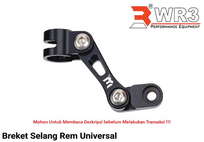 Gambar Breket Bracket / Klem Selang Rem Depan WR3 Universal Ninja 250 Fi 150RR R25 CBR 250RR Nmax Xmax Aerox - Single B.Black dari WR3 undefined Tokopedia