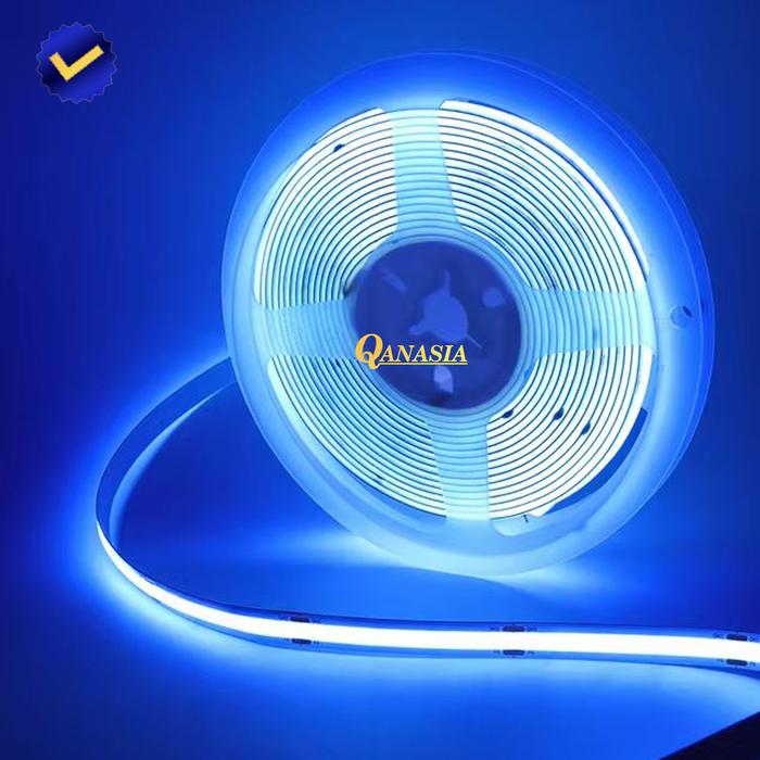 Gambar LED Strip COB 12V 12 Volt 5M Merah Biru Hijau Ice Blue Pink Ungu Golden - Biru dari Qanasia undefined Tokopedia