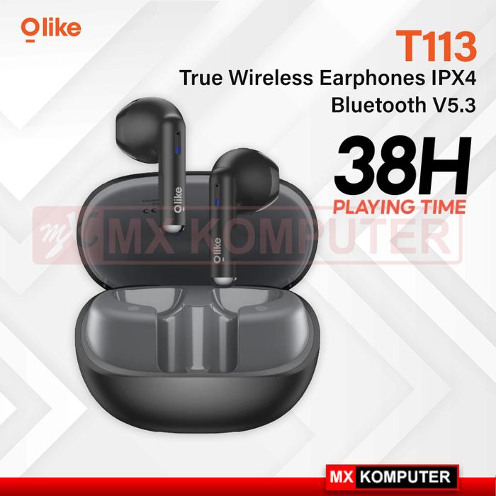 Gambar OLIKE TWS T113 | True Wireless Earphones IPX4 | Bluetooth 5.3 | Playing Time 38H - Hitam dari MXKomputer_NEW undefined Tokopedia