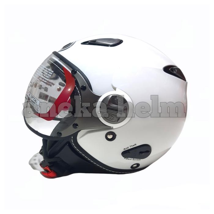 Gambar HELM KYT ELSICO SOLID BLACK DOFF/HITAM - white, L dari Aneka helmet undefined Tokopedia