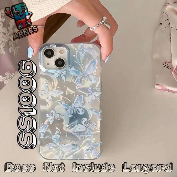 Gambar Case IMD Samsung A03 A04 A05 A10 A12 A14 A15 A22 A24 A33 A35 A50 A52 A55 silicon Silver plate blue butterfly tektured watery - SS1006, SM A55 5G dari Arnes Store undefined Tokopedia