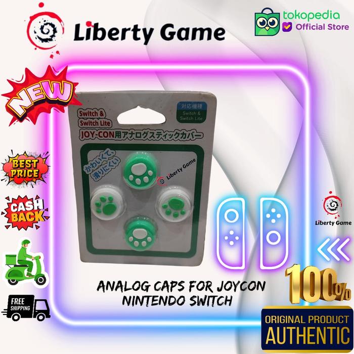 Analog Caps Thumb Grips Karet Pelindung For Joycon Joy Con Nintendo Switch