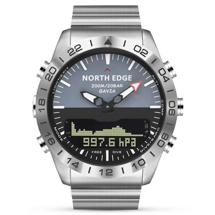 Compass North Edge Gavia NORTH EDGE SNOW LEOPARD SILVER ALTIMETER - Main Image