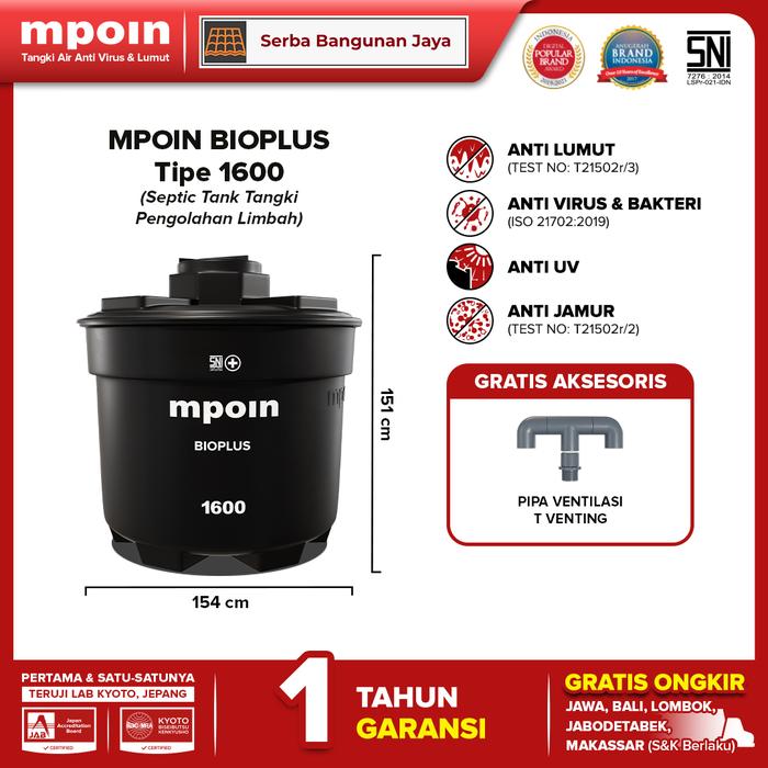 Jual MPOIN BIOPLUS ( 1600 Liter ) TANGKI AIR SEPTIC TANK - Kota Bandung ...