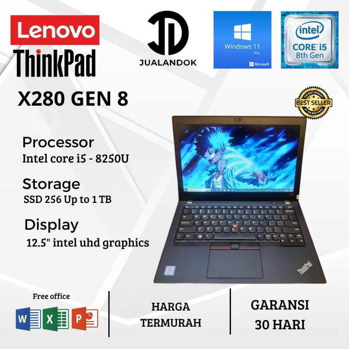12.5 X280 8世代Core I5 8GB 256GB W10リカバリ lenovo ThinkPad X280