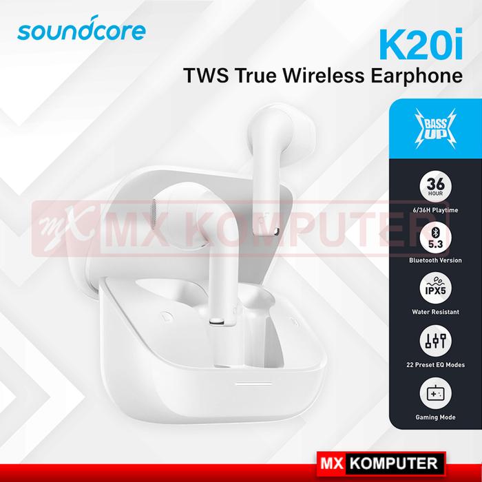 Gambar Anker Soundcore K20i TWS True Wireless In-Ear Earbuds Earphone - Putih dari MXKomputer_NEW undefined Tokopedia