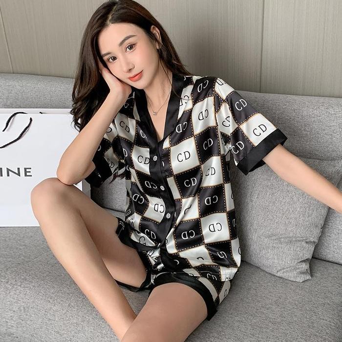 Gambar Baju tidur satin premium baju tidur baju tidur satu set piyama tencel baju tidur piyama - CD, M dari BUMI AKASA STORE undefined Tokopedia