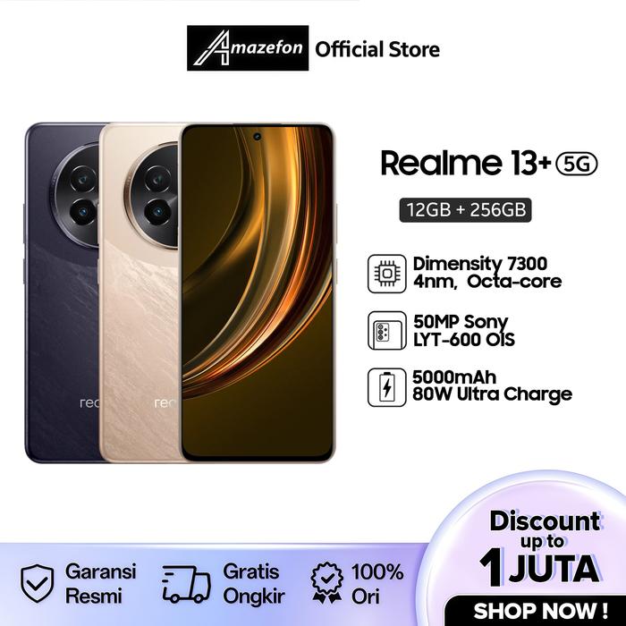 Gambar Realme 13+ 5G 12/256 GB Garansi Resmi Realme 13 plus 5G - not realme 12 pro 5g - 12/256 Purple dari Amazefon undefined Tokopedia