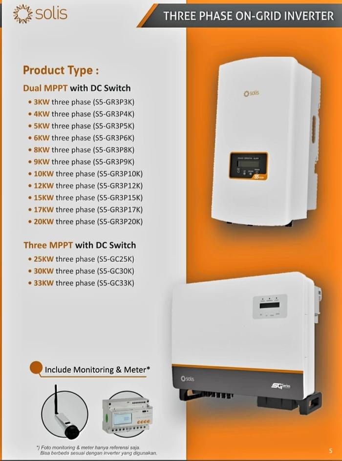 Solis Hybrid 3 Phase Low Voltage 8KW 10KW 15KW Offgrid Ongrid PSW High Performance - Solis 8KW
