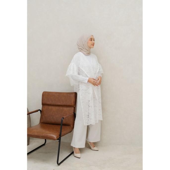 Gambar Gema outer by vikana / outer brukat - Gema white dari Tears Store forever undefined Tokopedia