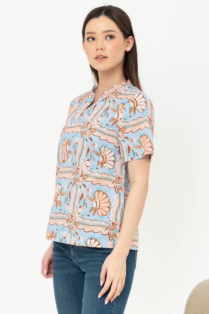 Gambar *Ready Stok* SISTER'S - Atasan Katun Y8582 (ZE) - Biru Muda, M dari Sisters Fashion Group undefined Tokopedia