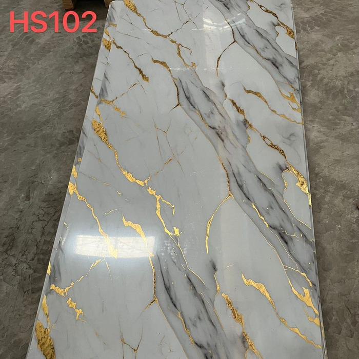 Gambar UV Marble Sheet / PVC Marmer / Wallpanel Marmer / Panel Dinding Motif Marmer - HS-102, 122x290x3mm dari HomeDesign 88 undefined Tokopedia