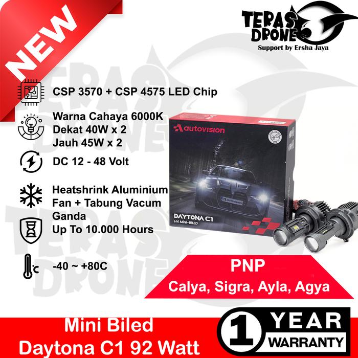 Gambar Lampu Mini Biled LED H4 AUTOVISION DAYTONA C1 - 92 Watt - C1 92 Watt dari Teras Drone Autovision undefined 5 Tokopedia