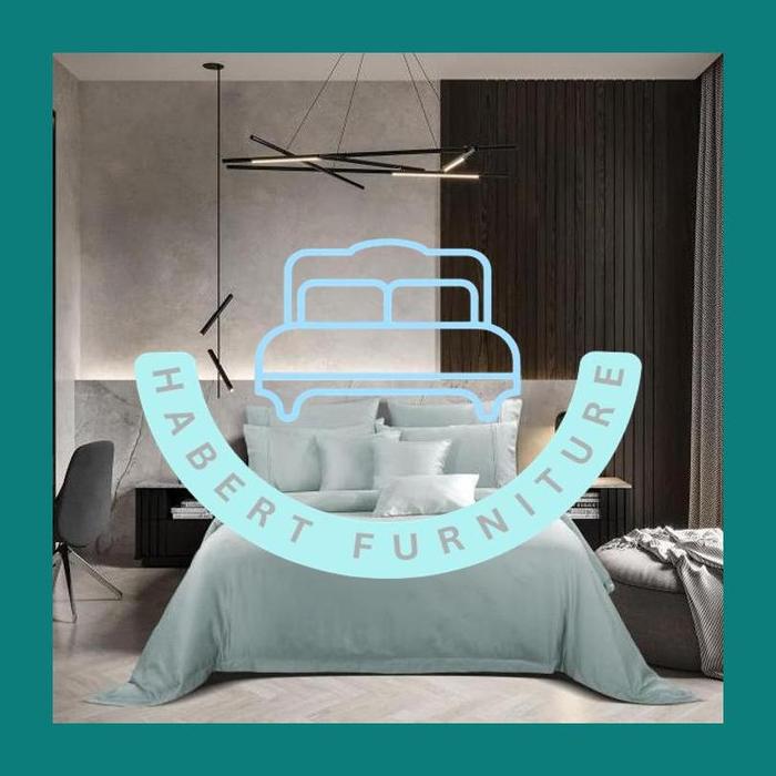 Gambar HABERT AKE TENCEL LYOCELL ACCORD GINGKO STY BLUE BED SHEET SET FURNITURE - 160x200 dari Habert Furniture undefined Tokopedia