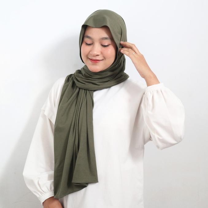 Gambar Pashmina Kaos Rayon | Turkey Shawl by Maribel - Cream dari Tears Store forever undefined 4 Tokopedia