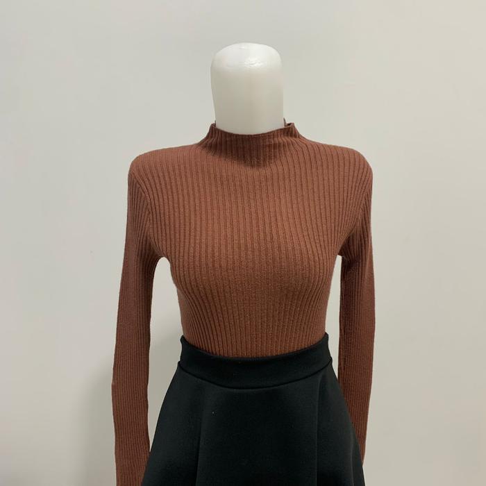 Gambar Inner Turtleneck Inner Hijab Premium Impor  Manset Baju Wanita Premium Lengan Panjang - WALLNUT, XL dari VAW-Shop undefined Tokopedia