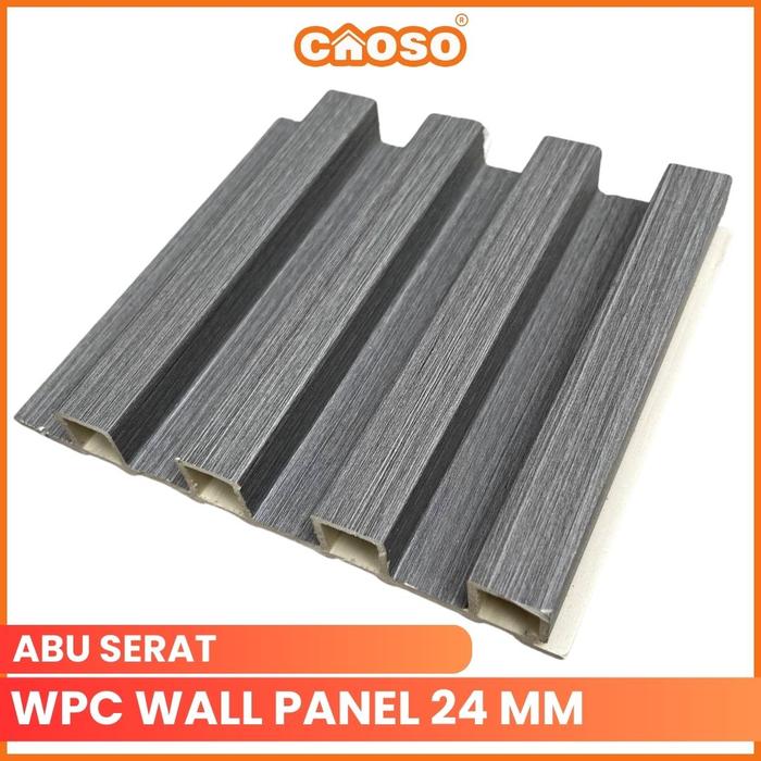 Gambar Wpc Wall Panel 24mm 300cm Dekor Dinding Wood Panel 3m Pvc Terbaru - ABU SERAT, 300cm dari CAOSO INTERIOR undefined Tokopedia