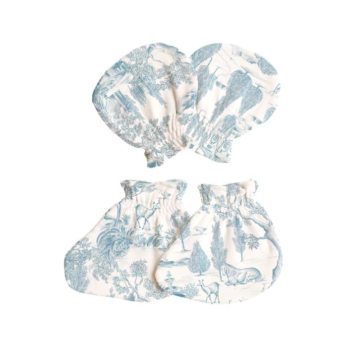 Gambar COSOCO Kids Mitten & Booties / Set Sarung Tangan & Kaos Kaki Bayi Bahan TENCEL - Estate Blue dari Little Hannah ID undefined Tokopedia