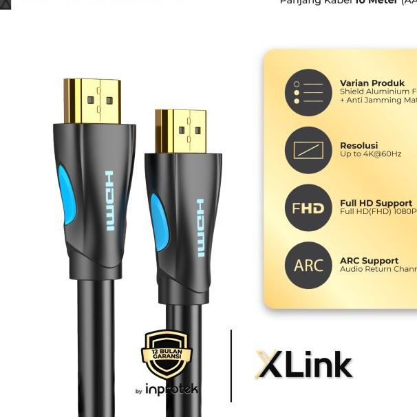 Gambar Kabel HDMI Vention 10M Male to Male Performance for TV PC LCD - AAO dari XLink Jakarta undefined Tokopedia