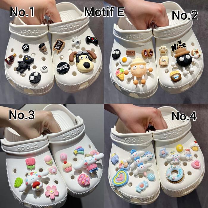 Gambar Jibbitz Crocs Aksesoris Sepatu Sandal Per Set/Pin Hiasan Sandal - Motif E, 4 dari Cece Shoes 2 undefined Tokopedia