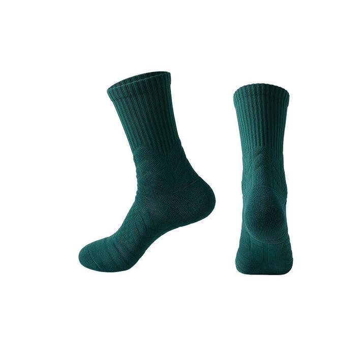 Gambar Kaos Kaki Super Elite Tebal Panjang Sport Outdoor Olahraga Futsal Bola Football Basketball Running Sports Long Socks SCH82 - Emerald Green dari d'unlimited store undefined Tokopedia