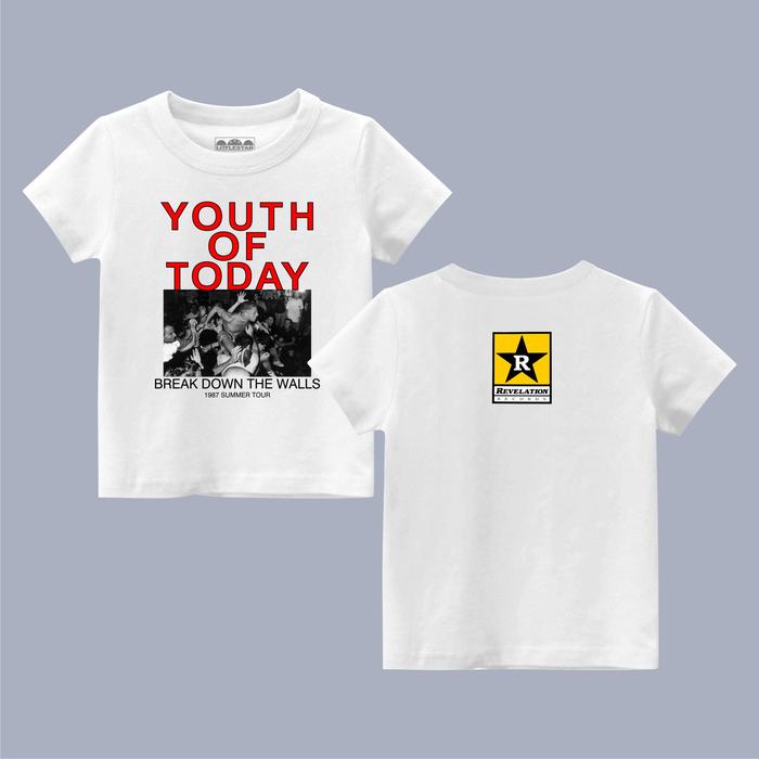 Gambar Littlestar Baju Anak Kaos Band YOUTH OF TODAY Baju Anak unisex untuk usia 1-8 tahun - Putih, S dari Littlestarock undefined Tokopedia