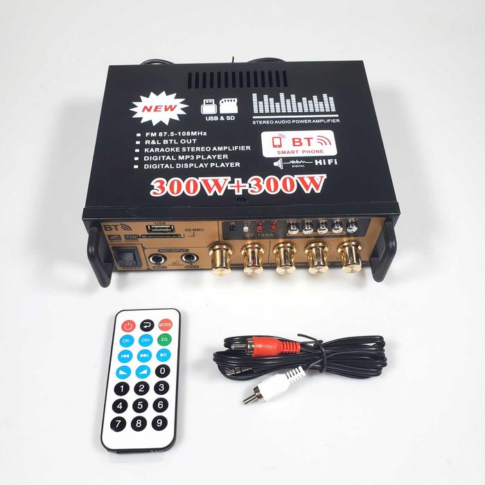 Gambar Amplifier Bluetooth Audio  Stereo Hi-Fi Home Theater Karaoke 600 Watt - BT-198A dari BANANA87 undefined Tokopedia