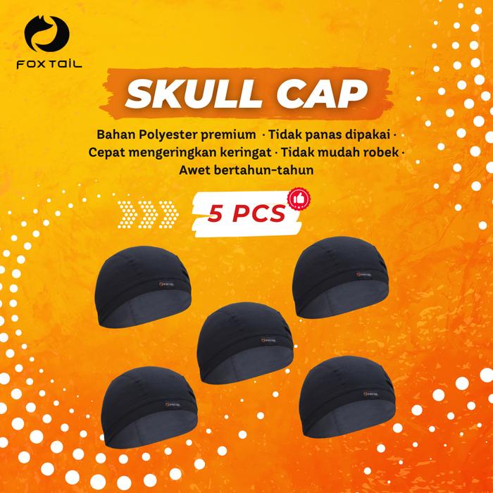 Gambar 5 Pcs Foxtail Dri Fit Skull Cap Inner Alas Helm Motor Kupluk Penutup Kepala - 5 Pcs dari Foxtail Indonesia undefined Tokopedia