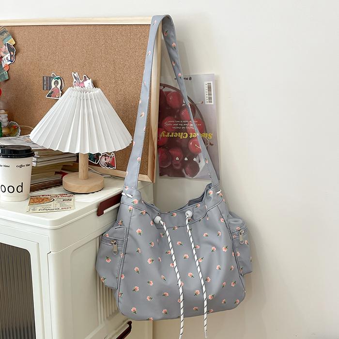 Gambar Mismi Shelby Bag Tas Selempang Wanita Flower Korean Style Sling Bag Perempuan Stylish - 42S - Biru dari Mismi Official Store undefined Tokopedia