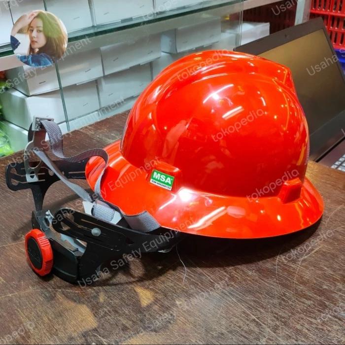 Gambar Safety Helmet Proyek MSA Fullbrim Fastrack Warna Merah - Merah dari Usaha safety equipment undefined Tokopedia