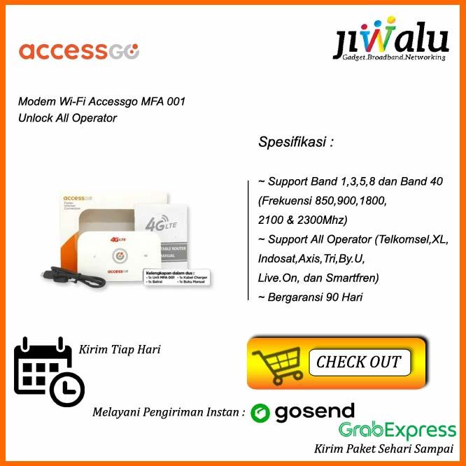 Gambar Modem Mifi Accessgo MFA001 4G LTE Unlock All Operator dari Jiwalu undefined 3 Tokopedia