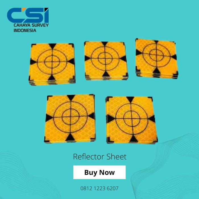 Gambar Reflector Sheet Reflective Tape Prisma Target Topcon 7x7cm - Putih dari CAHAYA SURVEY INDONESIA undefined 4 Tokopedia