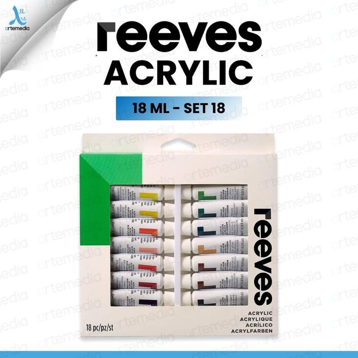 Gambar Cat Akrilik Reeves Acrylic Tube 18x12ml Color Paint Set dari Artemedia_NEW undefined Tokopedia