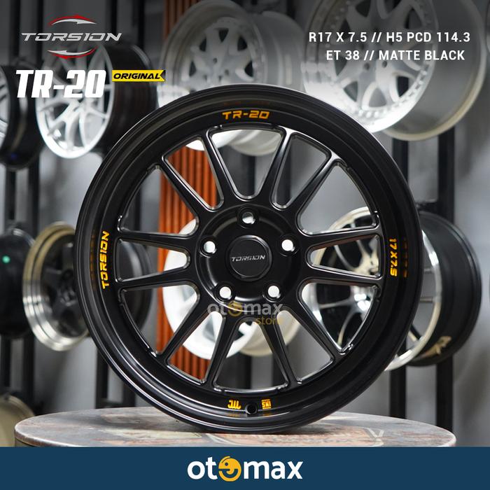 Gambar Velg Mobil Torsion TR20 Ring 17 Matte Black - Non Tokopedia dari Otomax Store undefined Tokopedia
