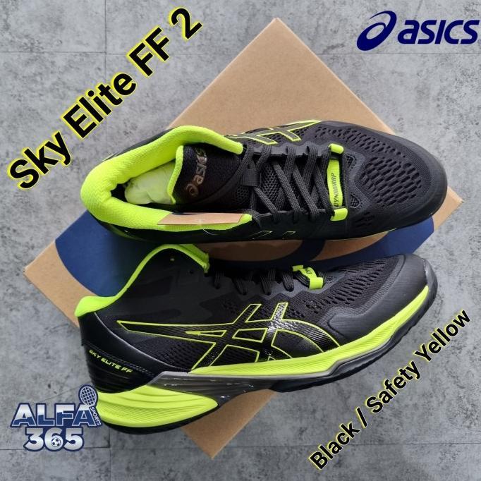 Gambar Sepatu Voli Asics Sky Elite FF 2 Black / Safety Yellow - 45 dari pjkstf iup undefined 4 Tokopedia