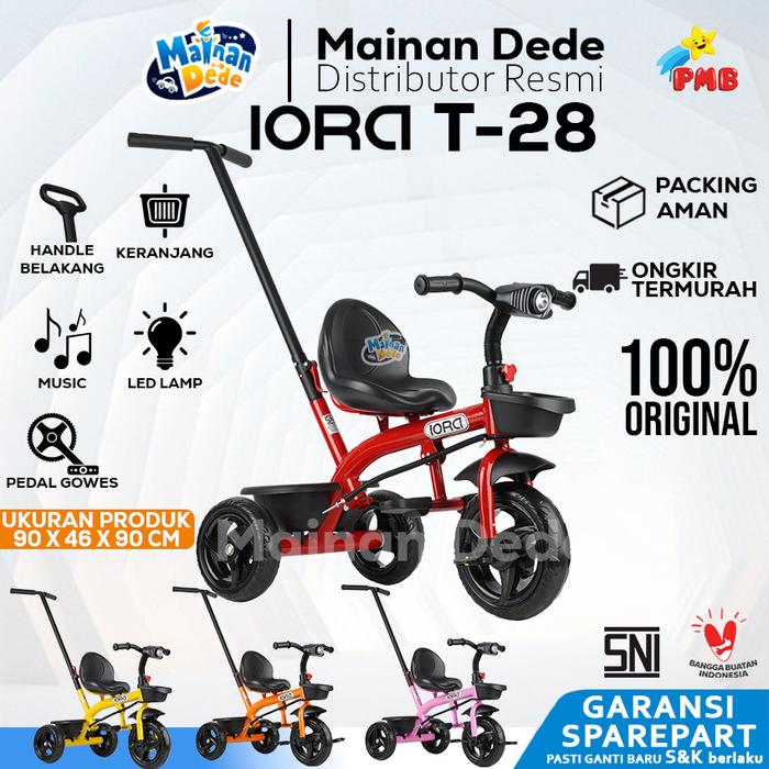Gambar Sepeda Roda 3 Tiga PMB IORA T28 Musik Tricycle Anak iora T28 - Merah, DUS BAWAAN dari Mainan Anak Dede undefined Tokopedia