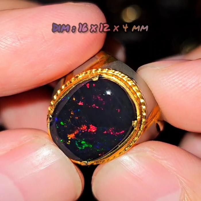 Gambar black solid opal banten jarong super mewah dari kalimaya banten store_NEW undefined Tokopedia