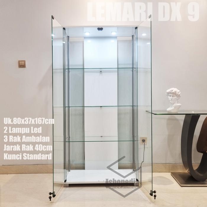 Gambar Lemari Hias Etalase Rak Kaca 2 Pintu Minimalis Besar Pajangan Display Cabinet Box Pajang Koleksi Action Figure Model Kit Tempat Helm Mainan Boneka Brick Lego Gundam Gunpla Transformers Hot Toys Shf ML Inart Diecast Toy PVC Pop Mart Bag Sneaker - 3 Rak DX9 dari ishopedia undefined Tokopedia